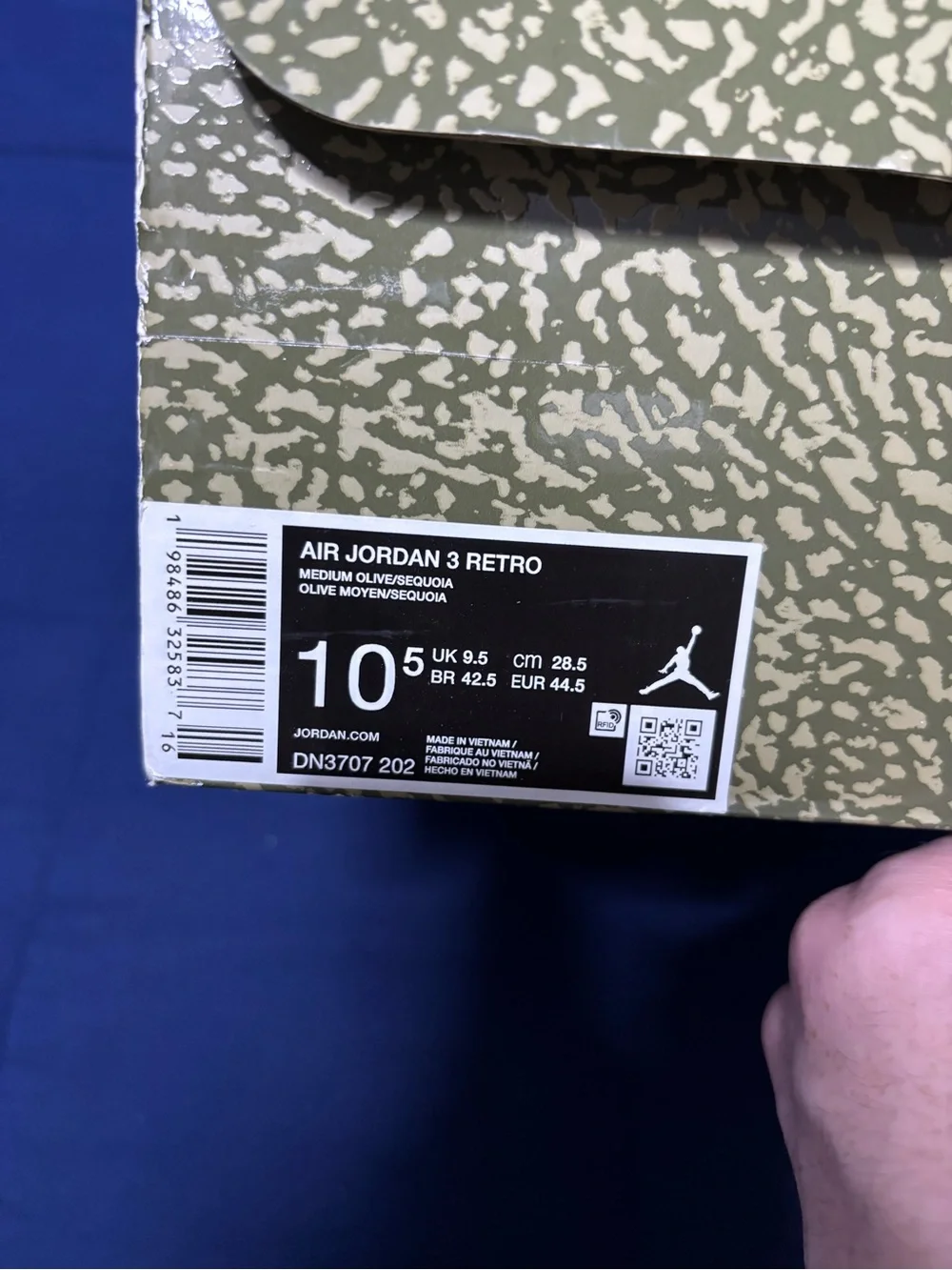Jordan 3 Retro Family Affair 2025 Size 10.5